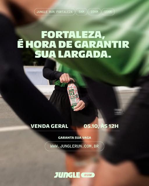 Capa de carrossel da Jungle com bebida e referências esportivas.
